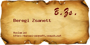 Beregi Zsanett névjegykártya
